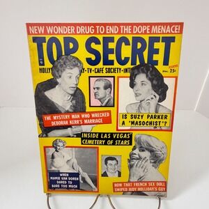 Top Secret Magazine Dec 1958 Suzy Parker Mamie Van Doren Hollywood Vintage